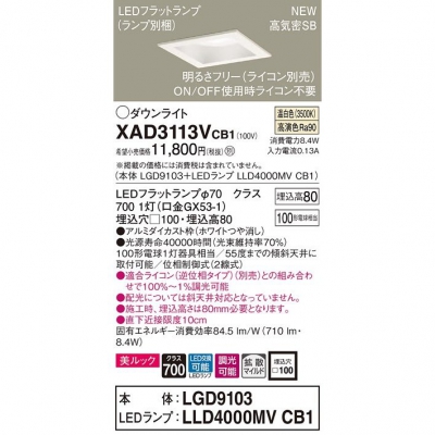 ѥʥ˥å LED饤 100  8H ⵤ̩SB Ȼ Ĵ å XAD3113VCB1